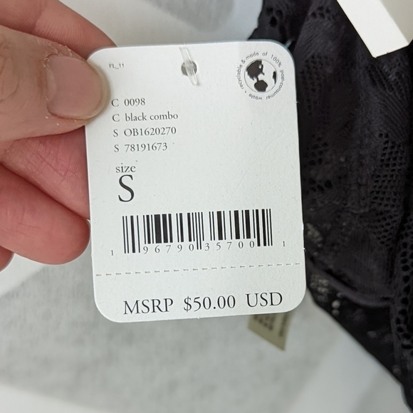 2 Pack Free People Movement Everyday Lace Longline Bralette Black - Picture 7 of 9